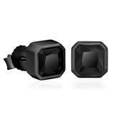 925 Sterling Silver Black Square Stud Earrings by Bling Proud | Urban Jewelry Online Store