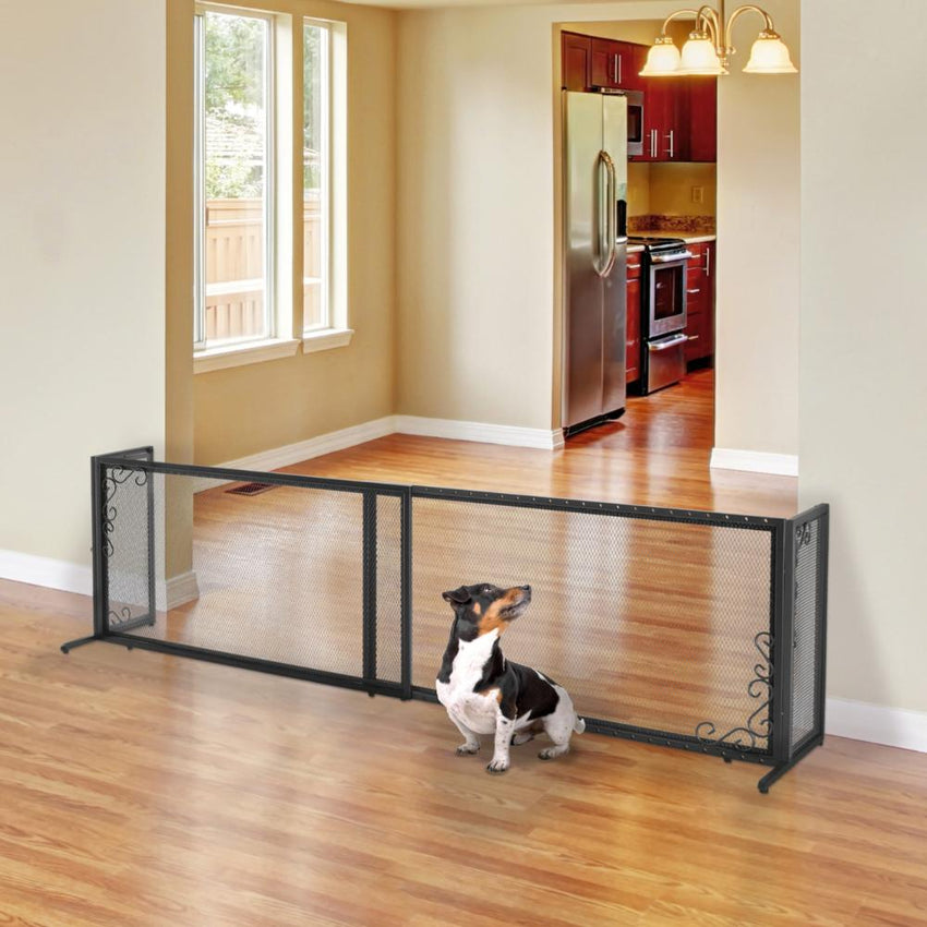 Richell Freestanding Metal Mesh Pet Gate