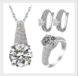 Bali Earrings Ring and Necklace Set of 3 in 18 Kt Gold Plating and 925 Silver Plating