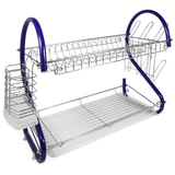 Better Chef 16" 2-Level Colored-Chrome-Plated S-Shaped Dish Rack