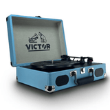 Victor Metro Plus Portable Dual BT Suitcase Turntable Turquoise - Refurbished