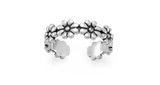 Sterling Silver Flower Toe Ring Adjustable by Fashion Hut Jewelry
