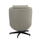 Piran - Top Grain Leather Accent Chair With Swivel - Twilight by Couch.com