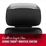 George Foreman 9-Serving Non-Stick Grill & Panini with Drip Pan - REFURBISHED