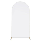 Arch Backdrop Stand Cover 3.28x6.56FT White Spandex Fitted Wedding Arch Cover Elastic Double-Sided Background Covering for Birthday Party Ceremony Dec