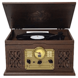 Victor State 7-in-1 Wood Music Center Espresso - Refurbished