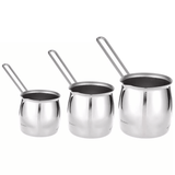 Korkmaz Tombik 3 Piece Stainless Steel Turkish Coffee Pot Set