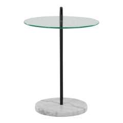Claire - Contemporary / Glam Side Table - Black / Clear by Couch.com