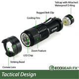 EcoGear FX E300 EDC Tactical Flashlight 3-Pack