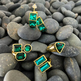 Emerald Gold Adjustable Ring by Short & Suite