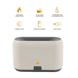 FlameGlow Aromatherapy Diffuser, Pursonic 6-Pack Essential Oils & Portable 360° Hi-Res Wireless Speaker
