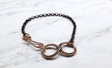 Copper Double Infinity Chain Bracelet by Alexa Martha Designs