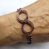 Copper Double Infinity Chain Bracelet by Alexa Martha Designs