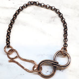 Copper Double Infinity Chain Bracelet by Alexa Martha Designs