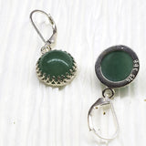 12mm Green Aventurine Round 925 Silver Filigree Dangle Earrings by Alexa Martha Designs