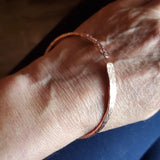 Stackable Hammered Double Canted Angle Bangles by Alexa Martha Designs
