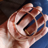 Stackable Hammered Double Canted Angle Bangles by Alexa Martha Designs