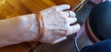 Stackable Hammered Double Canted Angle Bangles by Alexa Martha Designs