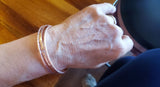 Stackable Hammered Double Canted Angle Bangles by Alexa Martha Designs