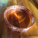 Stackable Hammered Double Canted Angle Bangles by Alexa Martha Designs