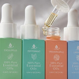 100% Pure Natural Essence Essential Oils – Nature’s Healing Power with Eucalyptus, Frankincense, Lavender, and Peppermint