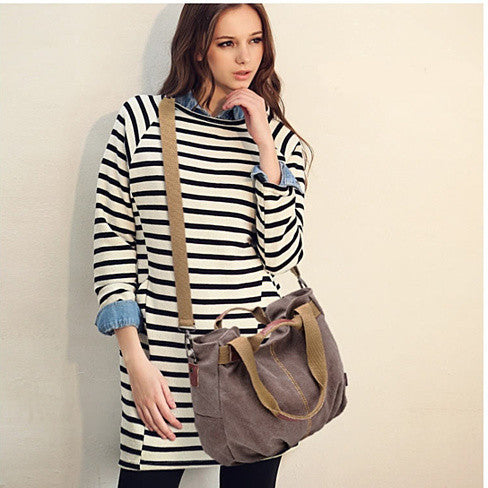 ARM CANDY Handy Natural Canvas Handbag by VistaShops