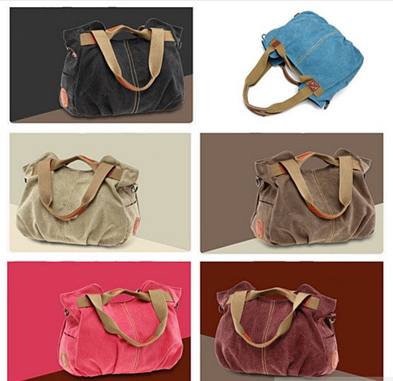 ARM CANDY Handy Natural Canvas Handbag by VistaShops