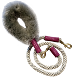Bundle Shearling Fur Grip + Rope Leash for Dogs by Bonne et Filou