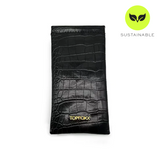 Black Faux  Croco Soft Pouch by TopFoxx