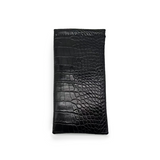 Black Faux  Croco Soft Pouch by TopFoxx