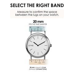 Arvo Chocolate Stitched Leather Watch Band 20mm by Arvo