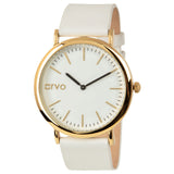 Arvo White Time Sawyer Watch | Gold | White Leather by Arvo