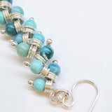 Seen On Jane The Virgin Silver Turquoise Wire Coil Earrings