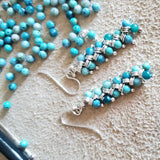 Seen On Jane The Virgin Silver Turquoise Wire Coil Earrings