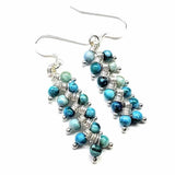 Seen On Jane The Virgin Silver Turquoise Wire Coil Earrings