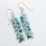 Seen On Jane The Virgin Silver Turquoise Wire Coil Earrings