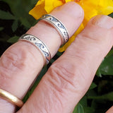 Assorted Sterling Silver Pinky-Toe Band Rings & Waves