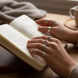 Assorted Sterling Silver Pinky-Toe Band Rings & Waves