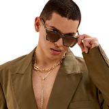 The CEO - Sustainable Tortoise Frame Brown Lens Cateye Sunglasses by TopFoxx