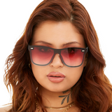 Future Wife - Burgundy Square Wayfarer Sunglasses by TopFoxx