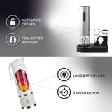 Premium Wine & Juice Duo: Electric Wine Opener + Travel Juicer Blender