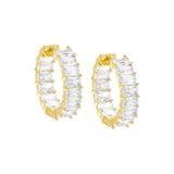 Baguette Hoop Earring by By Adina Eden