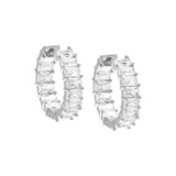 Baguette Hoop Earring by By Adina Eden