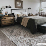 Barny Beige Washable Area Rug