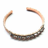 16 Gauge Copper Rhinestone Cuff Bangle