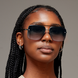 Bella Midnight - Tangle Free Aviator Sunglasses by TopFoxx