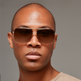 Bella Coffee - Tangle Free Aviator Sunglasses by TopFoxx