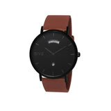 Arvo Black Awristacrat Watch - Mahogany Leather by Arvo