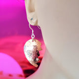 Broken Heart Earrings from Sculpted Copper by Alexa Martha Designs
