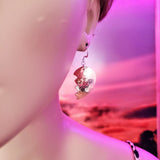 Broken Heart Earrings from Sculpted Copper by Alexa Martha Designs